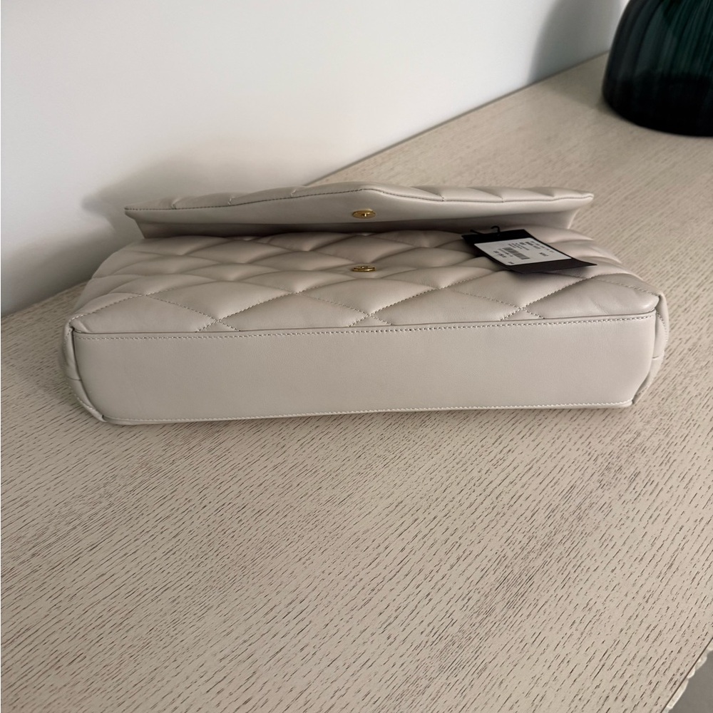 Saint Laurent Quilted Ivory Clutch - Picture 2 of 7